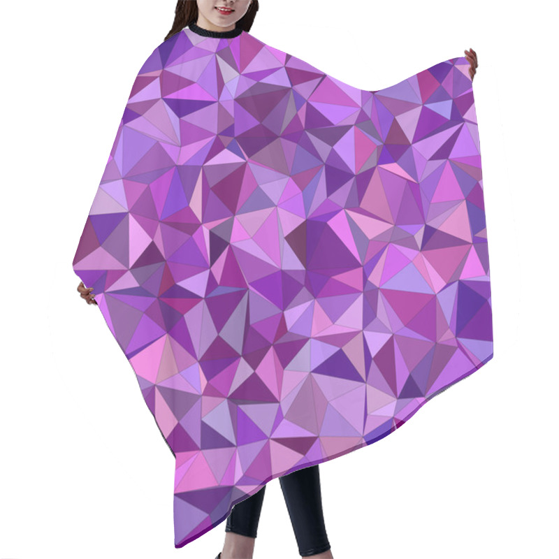 Personality  Purple Irregular Triangle Mosaic Background Hair Cutting Cape