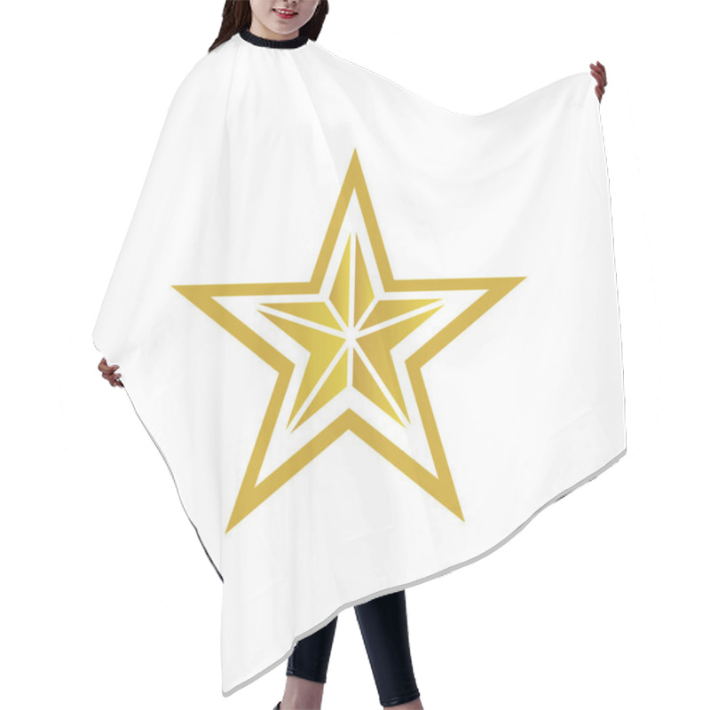 Personality  Modern Abstract Star Icon Design On A Minimal White Background Vector Illustration Hair Cutting Cape