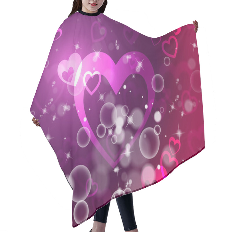 Personality  Hearts Background Shows Passion  Love And Romanc Hair Cutting Cape