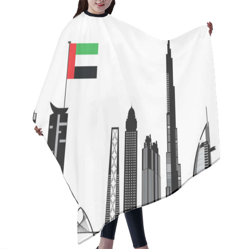 Personality  Dubai Skyline Hair Cutting Cape