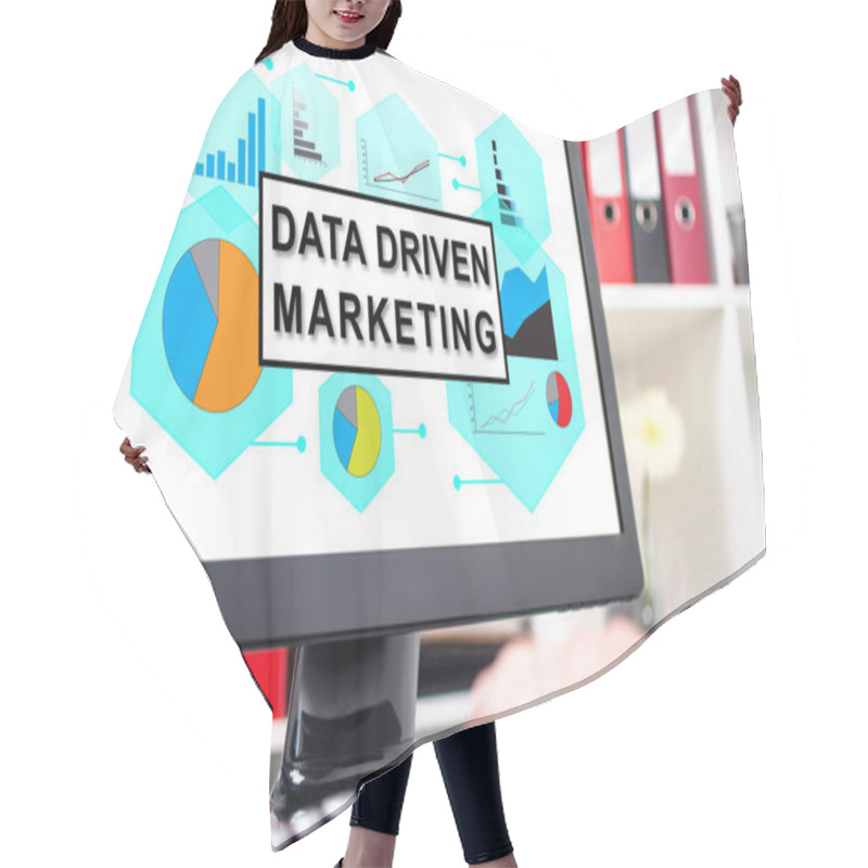 Personality  Data Driven Marketing Concept On A Computer Screen Hair Cutting Cape