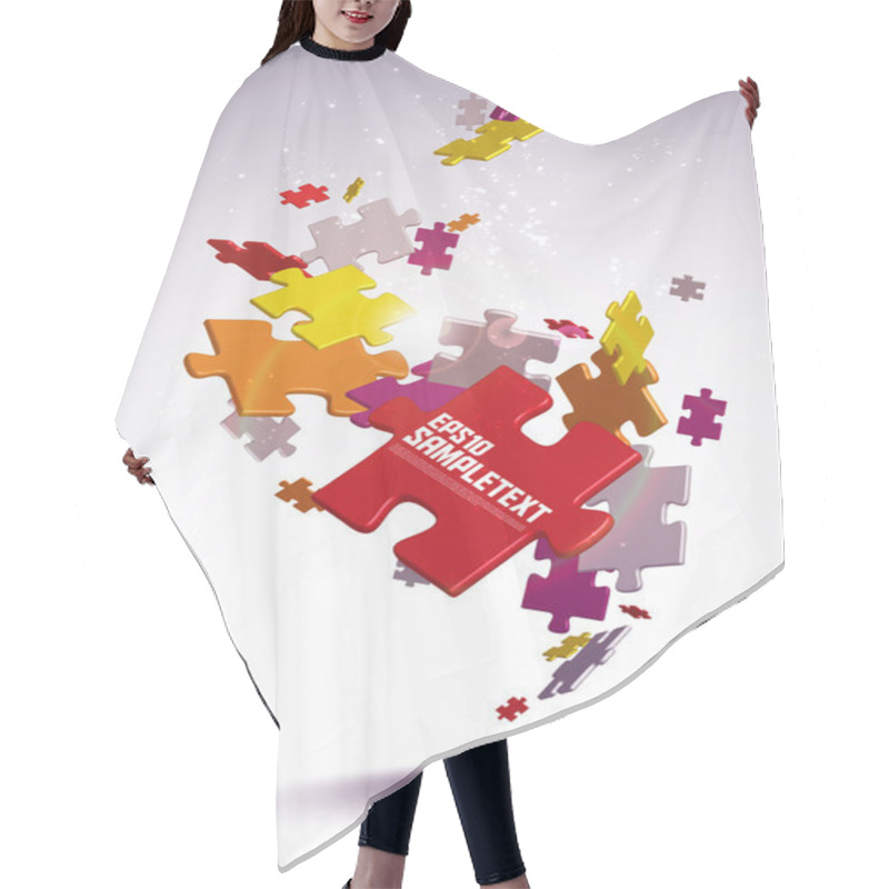 Personality  Vector Jigsaw Puzzle Hair Cutting Cape