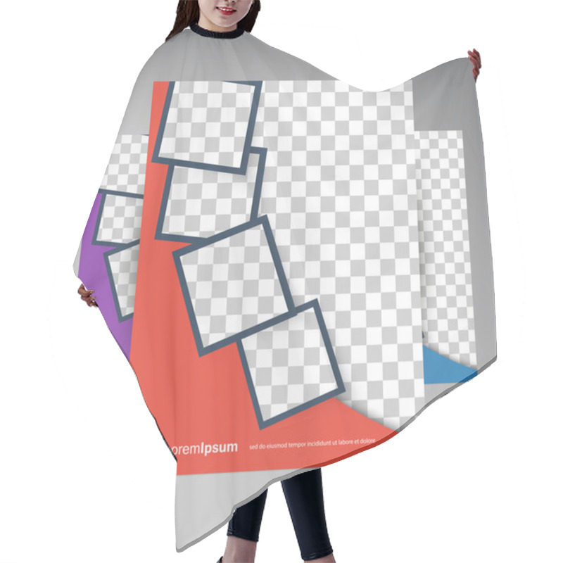 Personality  Vector Brochure Flyer Hair Cutting Cape