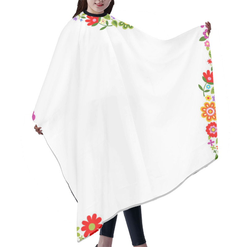 Personality  Floral Pattern Border Frame Hair Cutting Cape