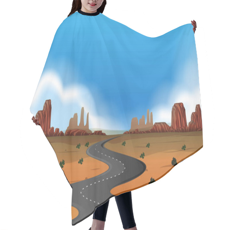 Personality  A Wild West Landscape Hair Cutting Cape