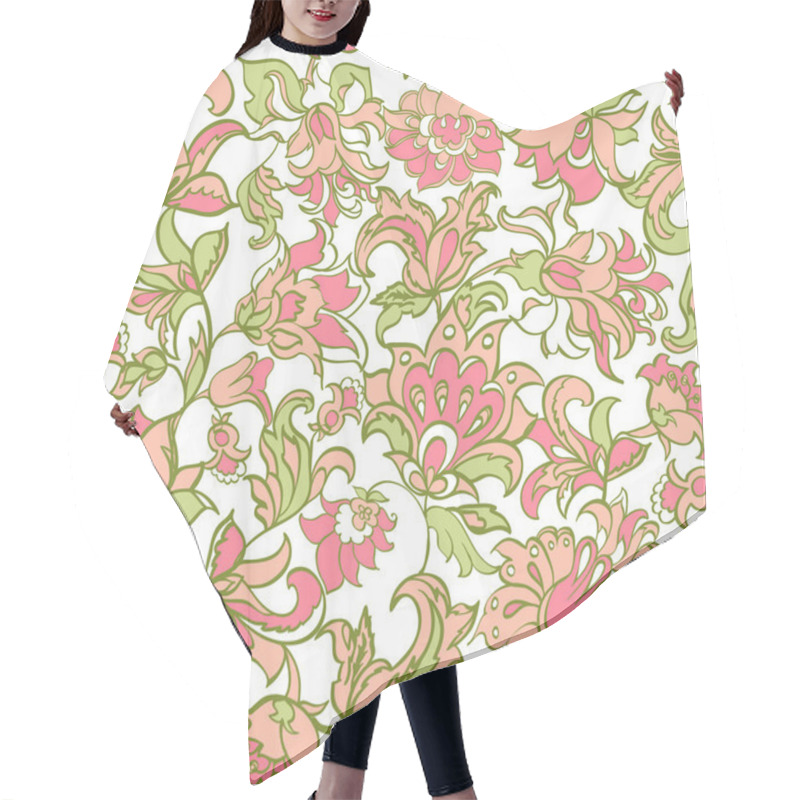 Personality  Floral Seamless Pattern Hair Cutting Cape