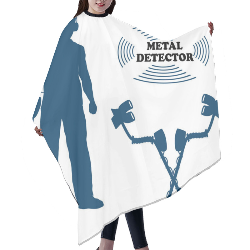 Personality  Metal Sensor Hair Cutting Cape