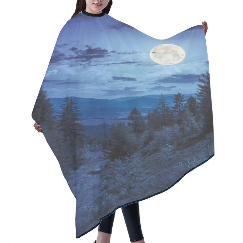 Personality  Night Walks In Mountain Forest Under Moon Light Hair Cutting Cape