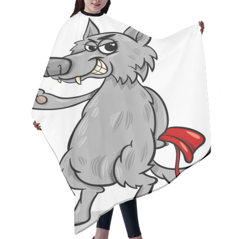 Personality  Fairy Tale Wolf Cartoon Illustration Hair Cutting Cape