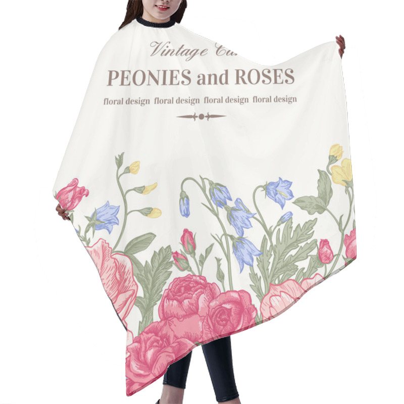 Personality  Border With Summer Flowers Hair Cutting Cape