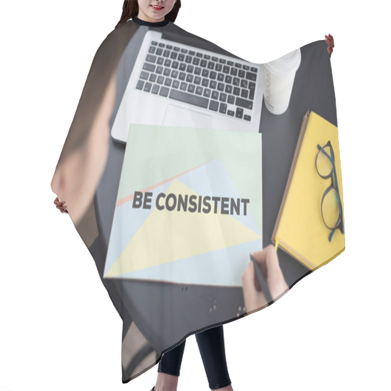 Personality  CONCEPT  Text On Card Hair Cutting Cape