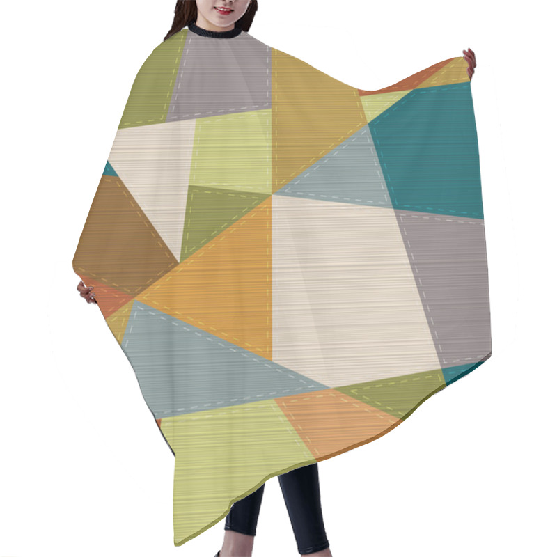 Personality  Retro Geometric Background In Patchwork Style Hair Cutting Cape