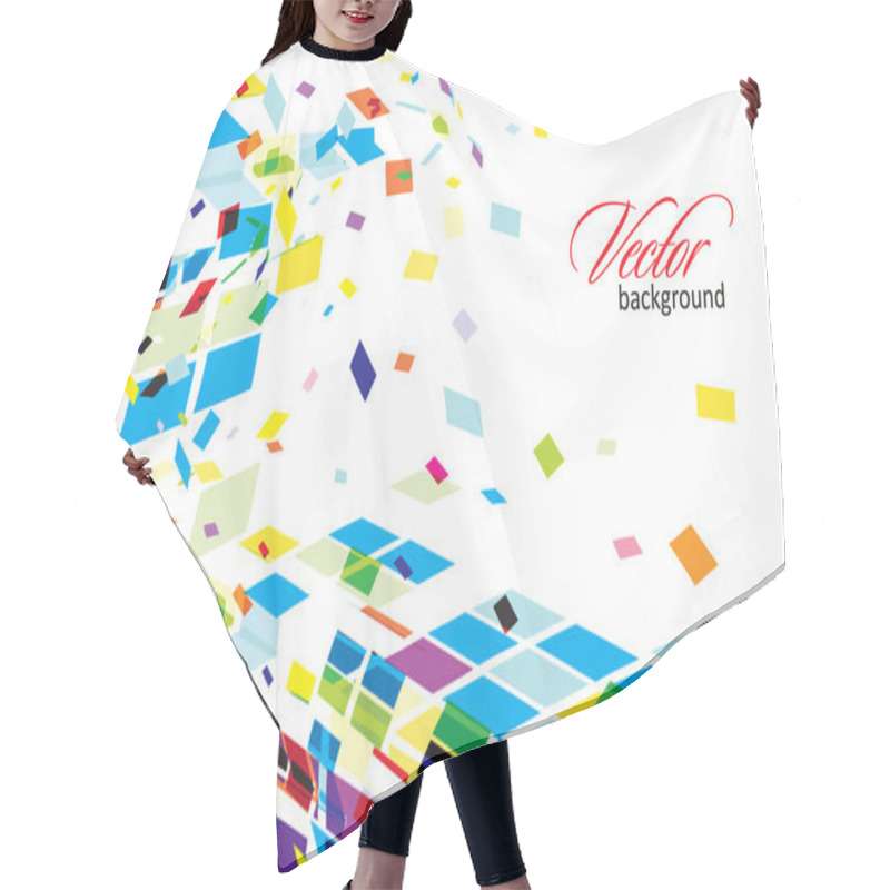 Personality  Abstract Mosaic Composition Hair Cutting Cape