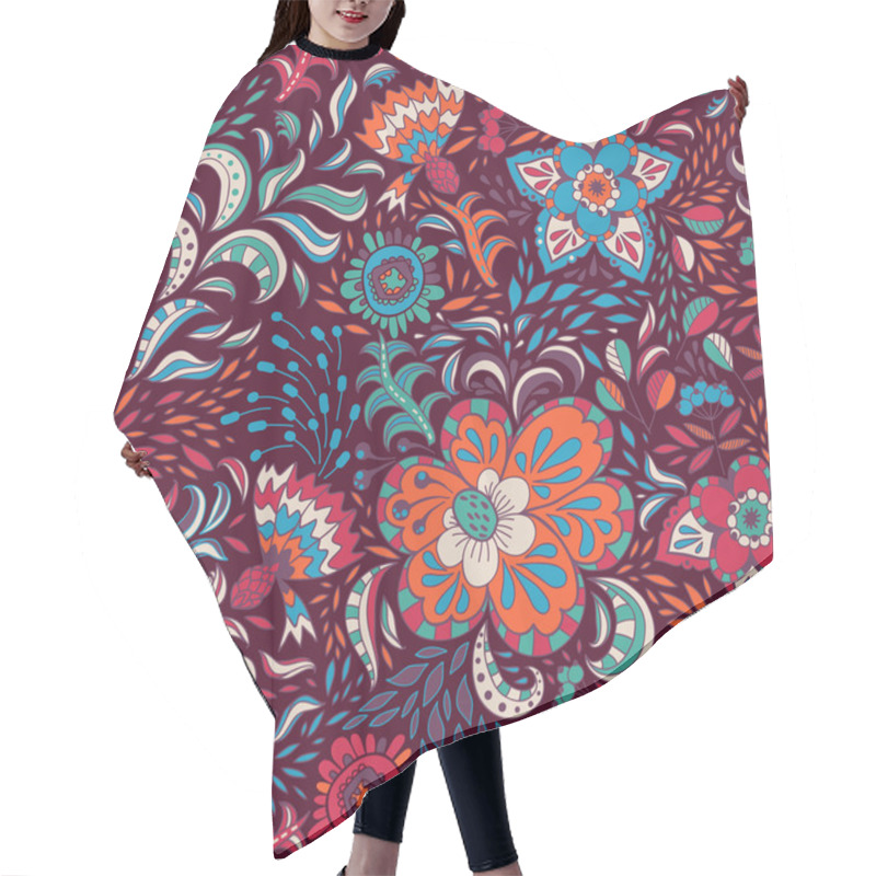 Personality  Floral Pattern With  Flowers. Hair Cutting Cape