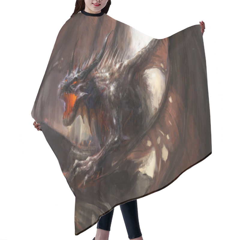 Personality  Dragon Attack Hair Cutting Cape