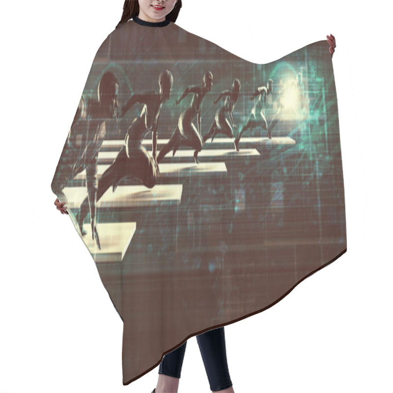 Personality  Tech Startup Concept Art Hair Cutting Cape