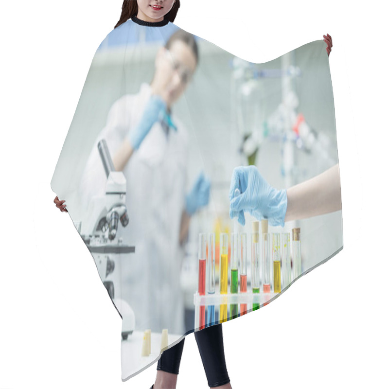 Personality  Female Scientists In Lab Hair Cutting Cape