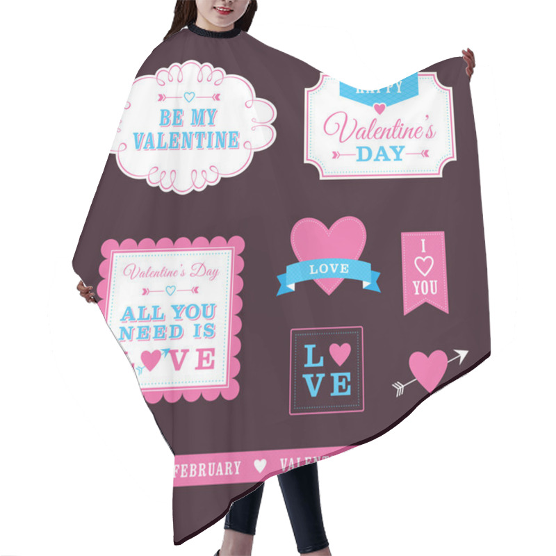 Personality  Valentine's Day Frames & Borders Hair Cutting Cape