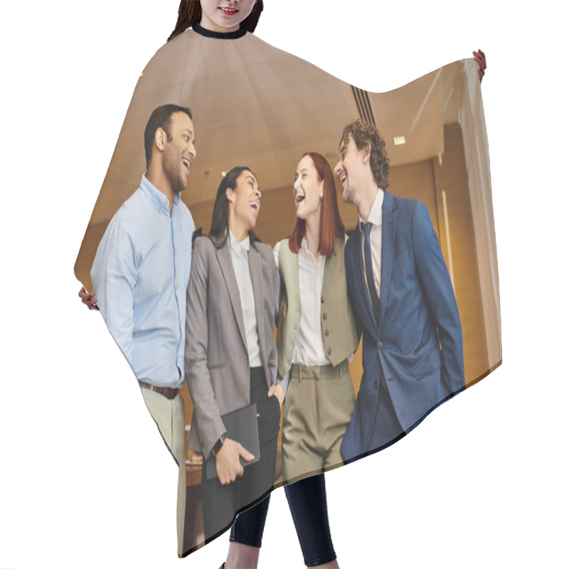 Personality  A Diverse Group Of Business People Standing Together. Hair Cutting Cape