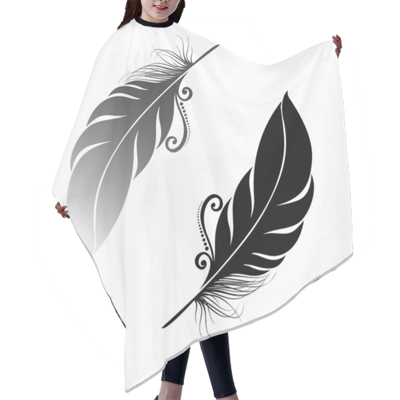 Personality  Peerless Decorative Feather Hair Cutting Cape