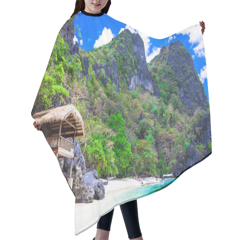 Personality  Tropical Solitude -  White Sandy Beaches Of Philippines, El Nido Hair Cutting Cape