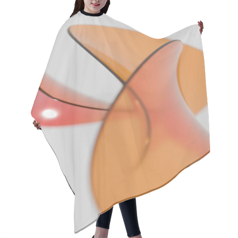 Personality  Abstract Orange Petal-Shaped Glass Sculpture Hair Cutting Cape