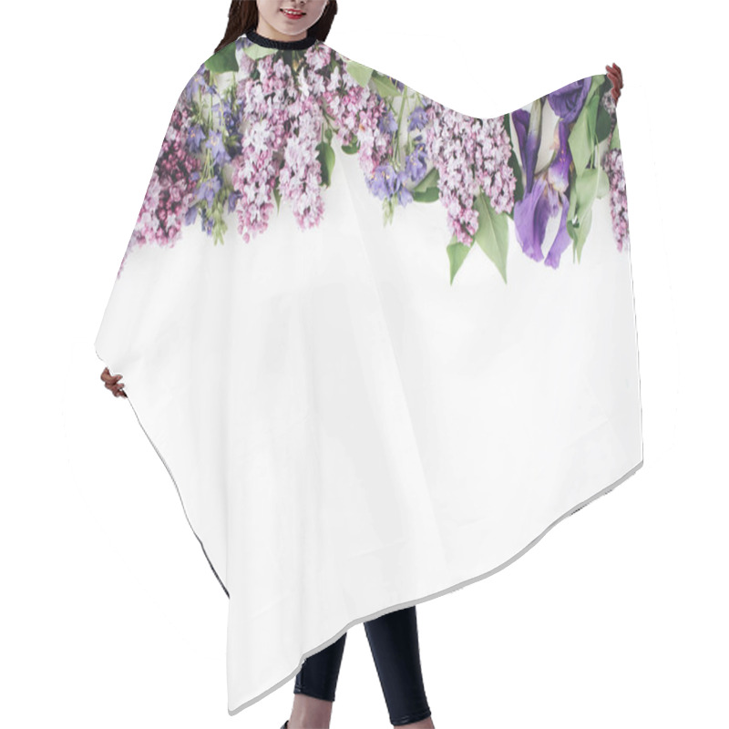 Personality  Floral Pattern With Lilac Flowers Hair Cutting Cape