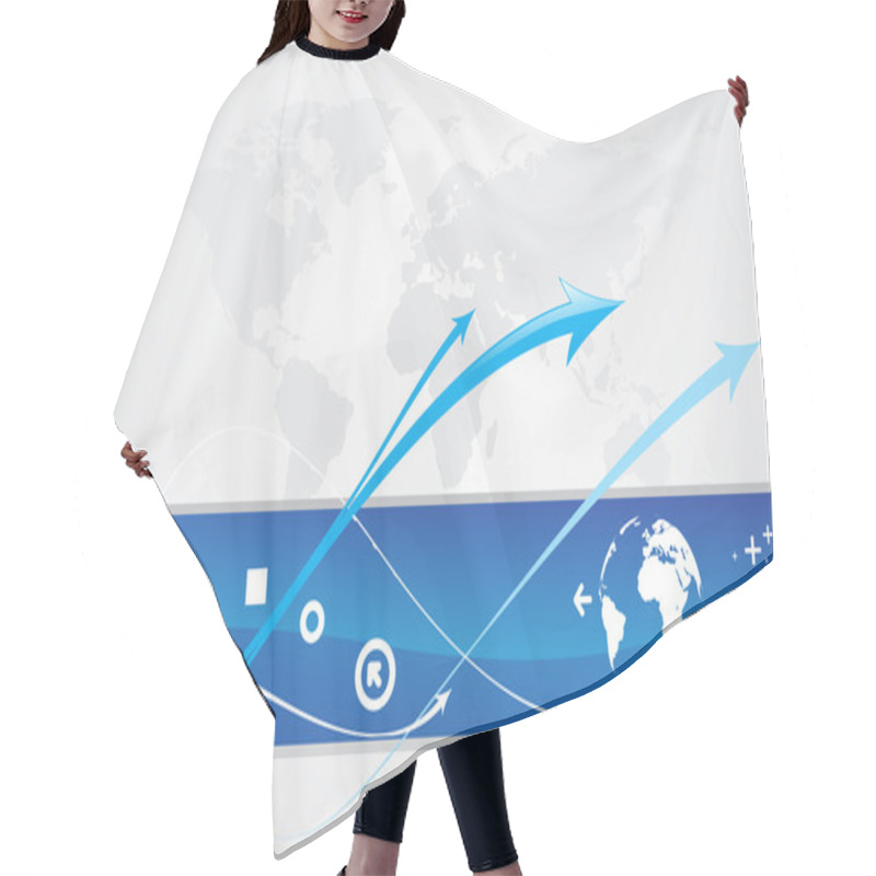 Personality  World Map Hair Cutting Cape