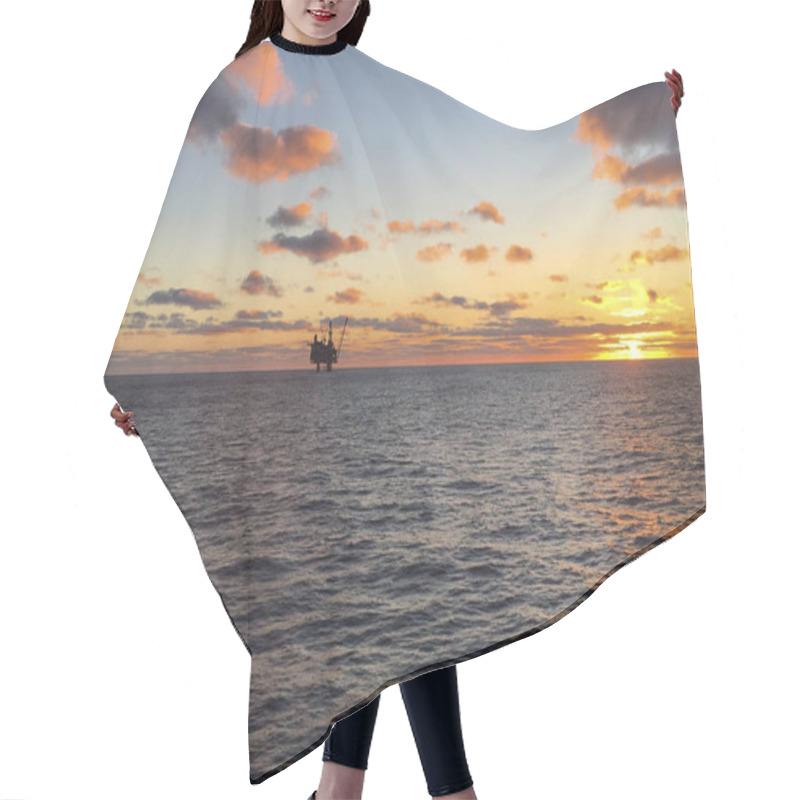 Personality  Image Of An Iol Rigg Taken On The North Sea At Sunset. Hair Cutting Cape