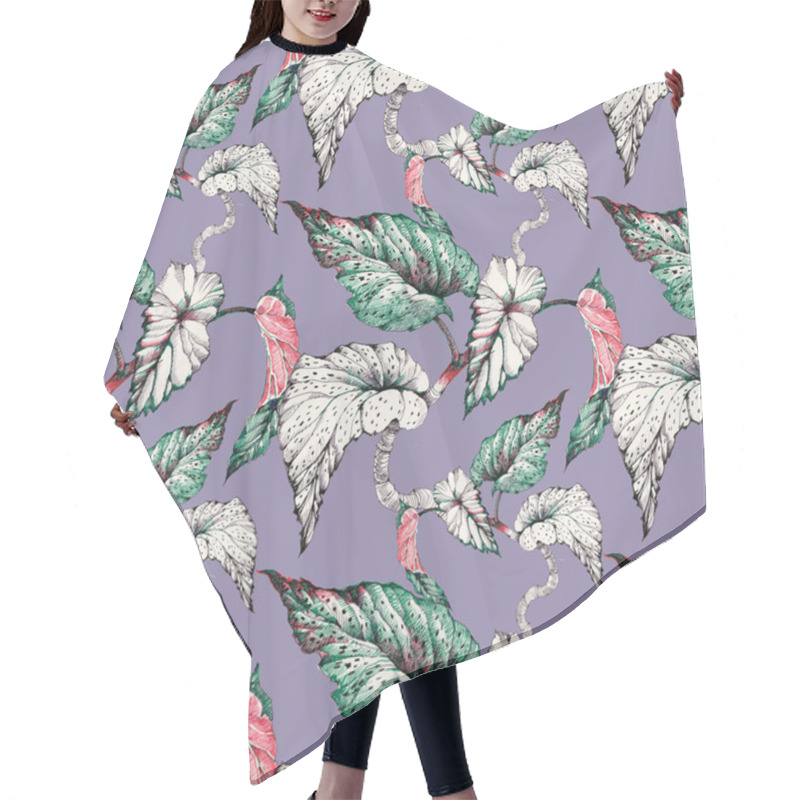 Personality  Seamless Pattern With Coleus Plant Hair Cutting Cape