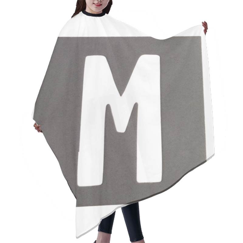 Personality  Paper Cut Out Letter M Hair Cutting Cape