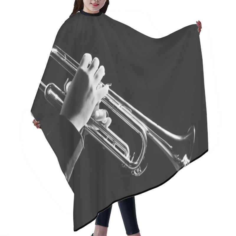 Personality  Trumpet Player. Trumpeter Playing Jazz Music Hair Cutting Cape