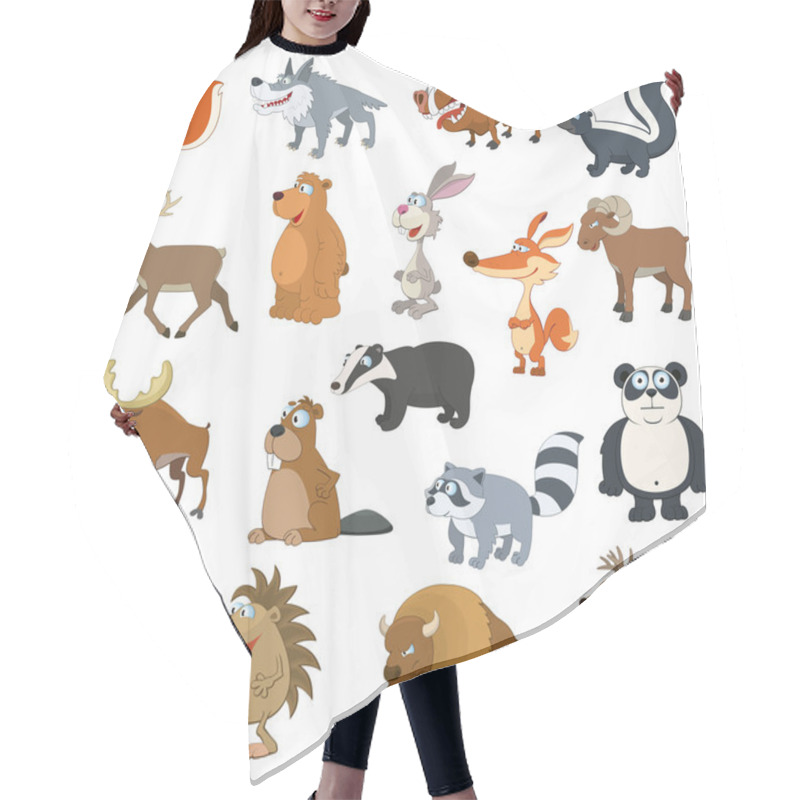 Personality  Forest Animals Set Hair Cutting Cape