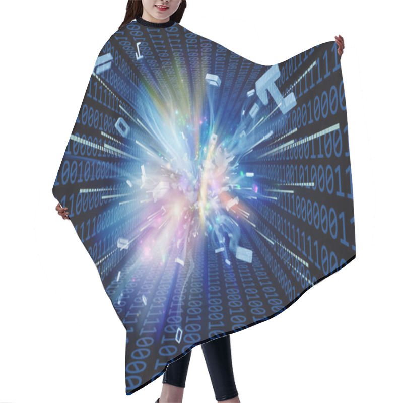 Personality  Number Burst Arrangement Hair Cutting Cape