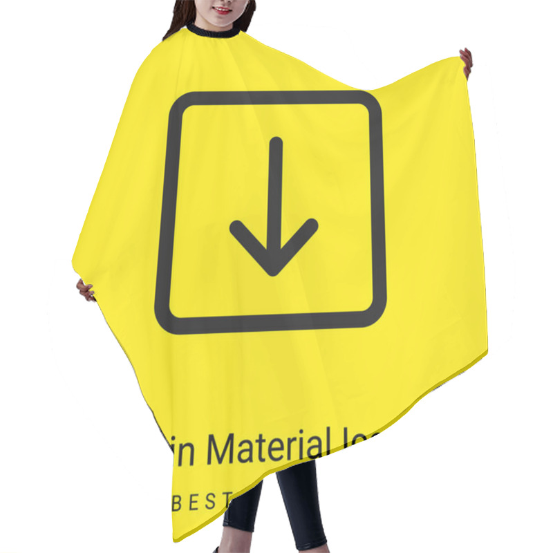 Personality  Arrow Down Minimal Bright Yellow Material Icon Hair Cutting Cape