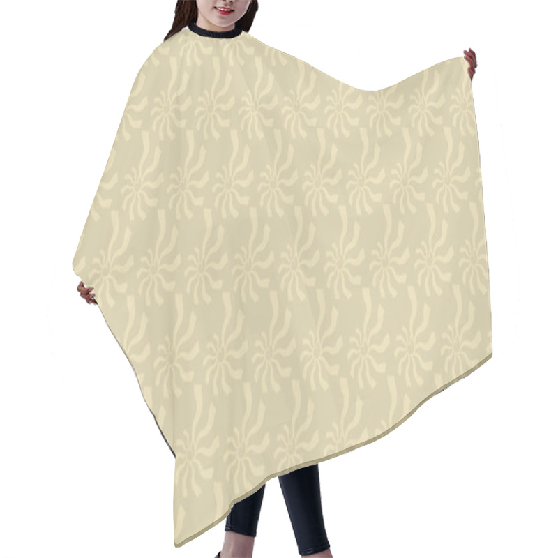 Personality  Elegant Beige And Cream Seamless Pattern. Subtle, Repeating Design With Swirling Floral Motifs. Ideal For Website Backgrounds, Textiles, Packaging, And Stationery. Hair Cutting Cape