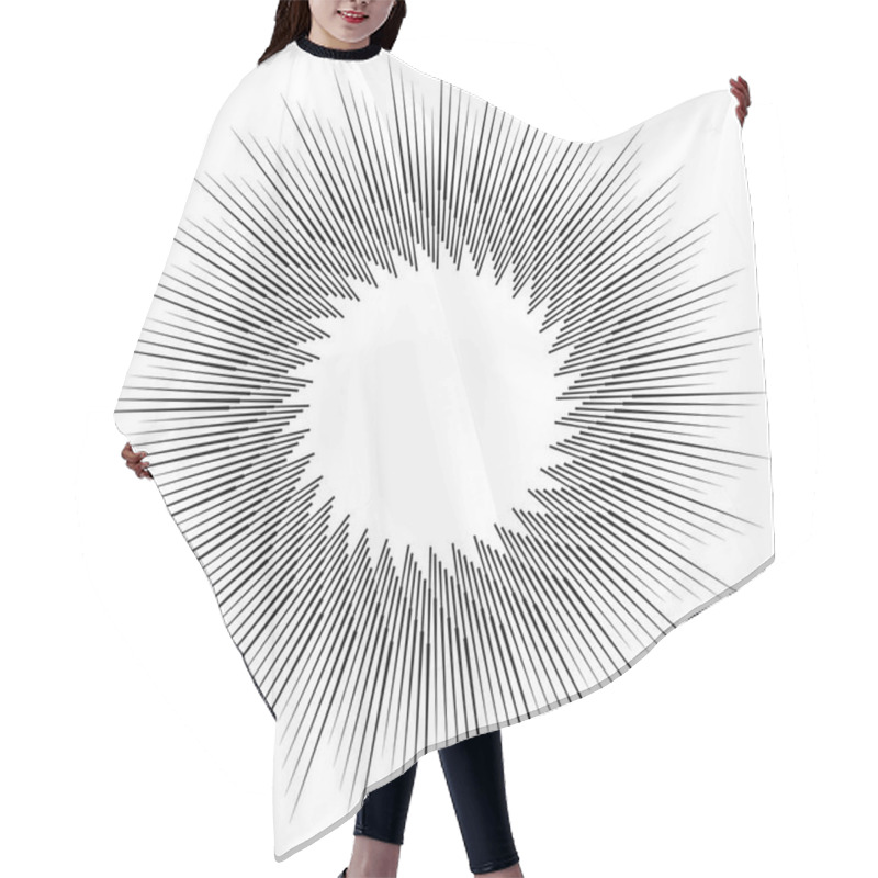 Personality  Abstract Circular Shape Hair Cutting Cape