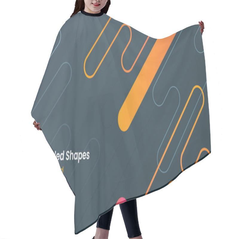 Personality  Abstract Pink And Orange Rounded Shapes Dark Background Hair Cutting Cape