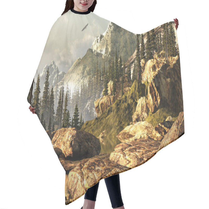 Personality  Rockies Landscape Hair Cutting Cape