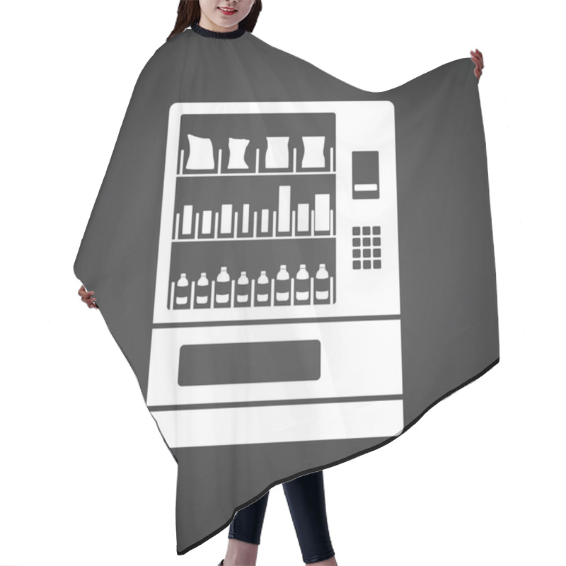 Personality   Food Selling Machine Icon Hair Cutting Cape