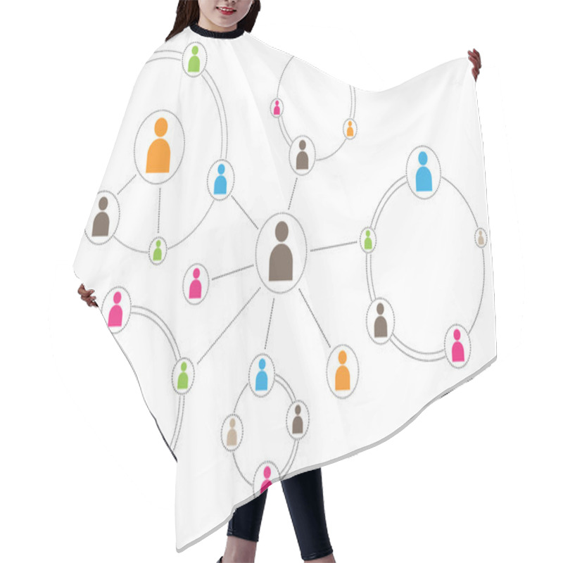 Personality  Network Connections Concept Hair Cutting Cape