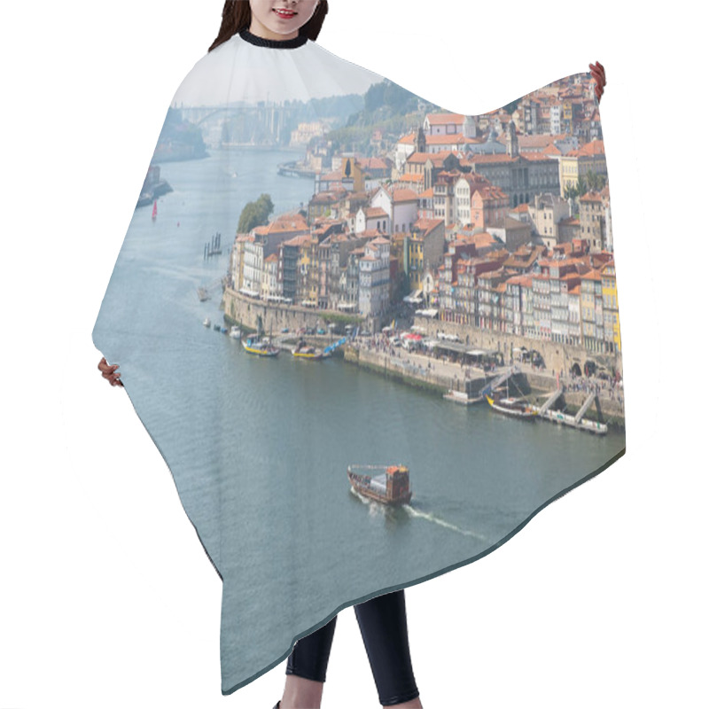 Personality  Porto, Portugal - September 16, 2018 : On The Banks Of The Douro River Of The Beautiful City Of Porto The Rebelo Boats, Traditionally Transported The Kites Of Wine Porto, Portugal Hair Cutting Cape