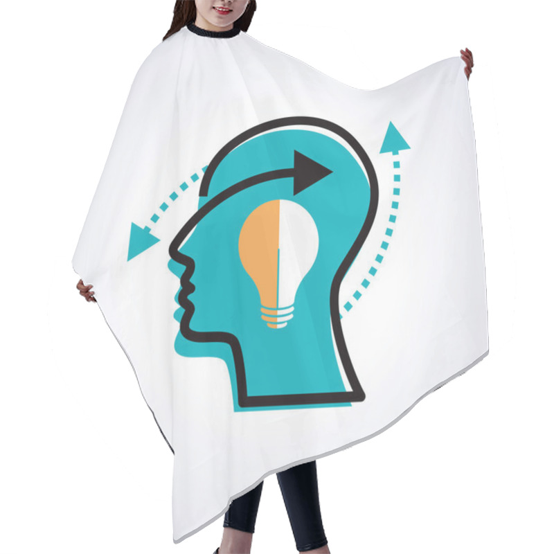 Personality  Human Head Thinking A New Idea Hair Cutting Cape