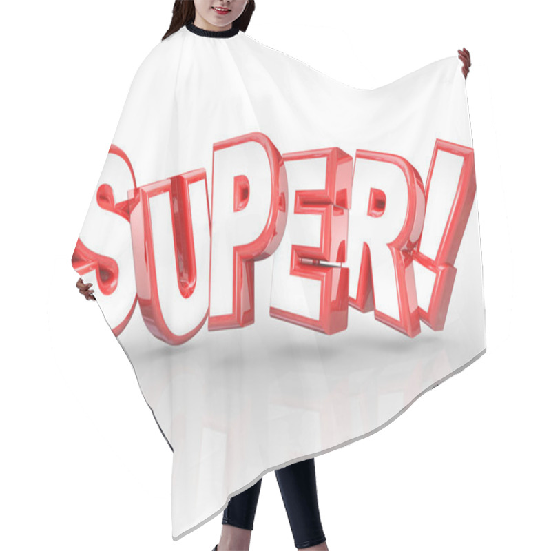 Personality  Super 3D Word Best Choice Powerful Great Compliment Hair Cutting Cape