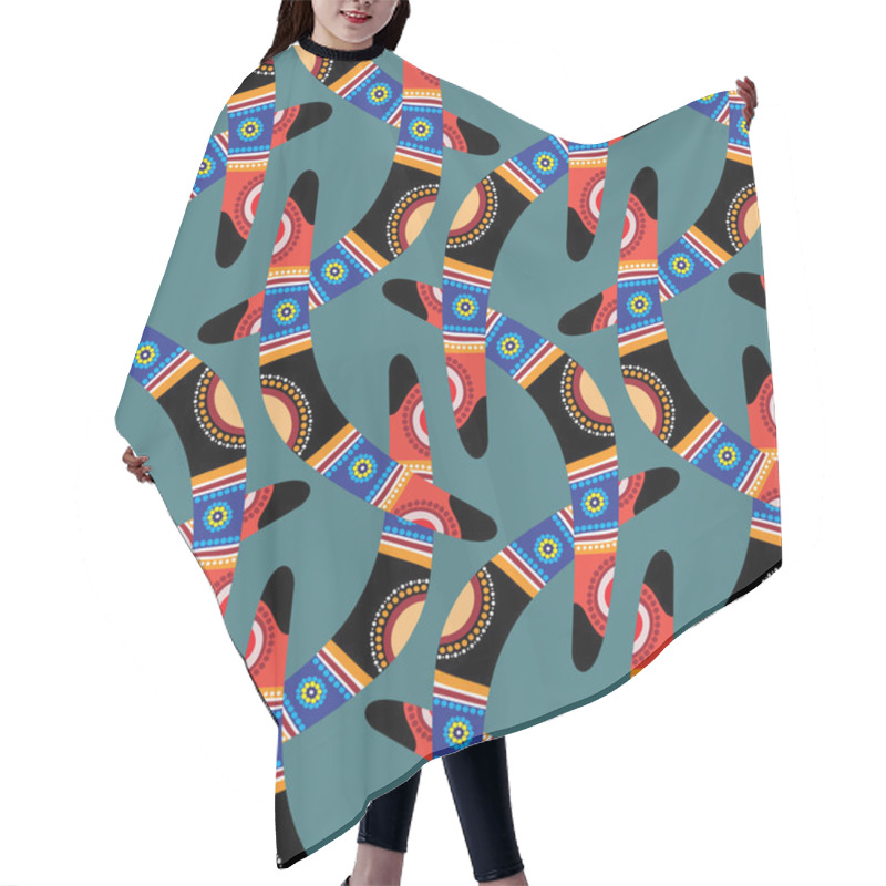 Personality  Boomerang Seamless Pattern Hair Cutting Cape