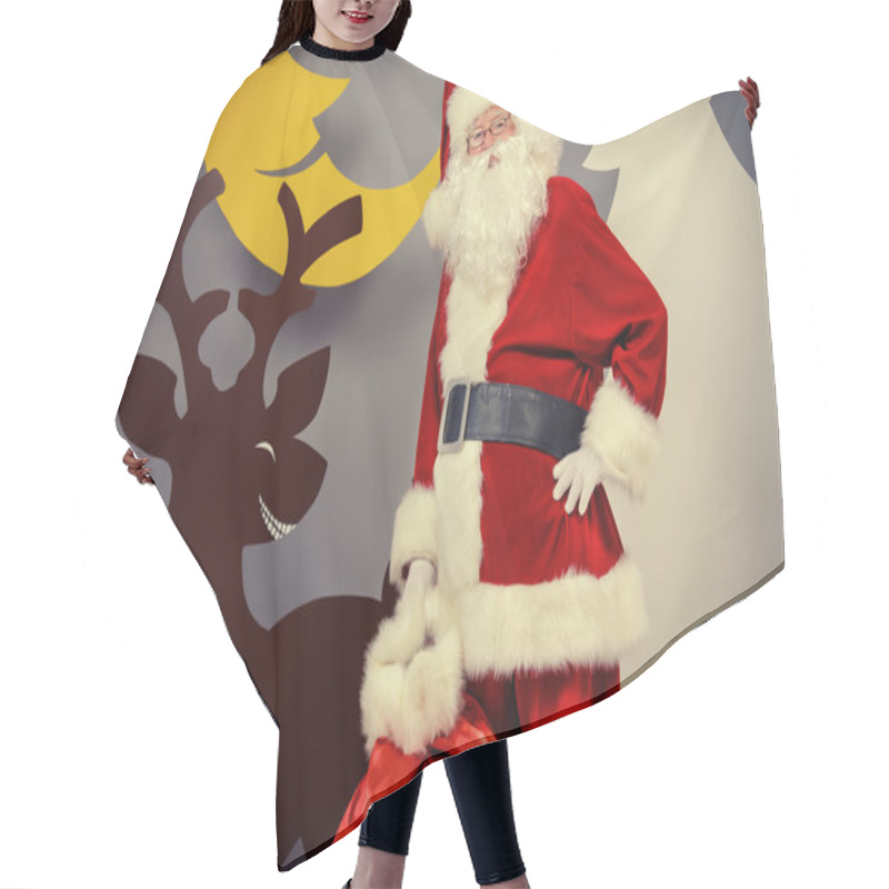 Personality  Deer Santas Hair Cutting Cape