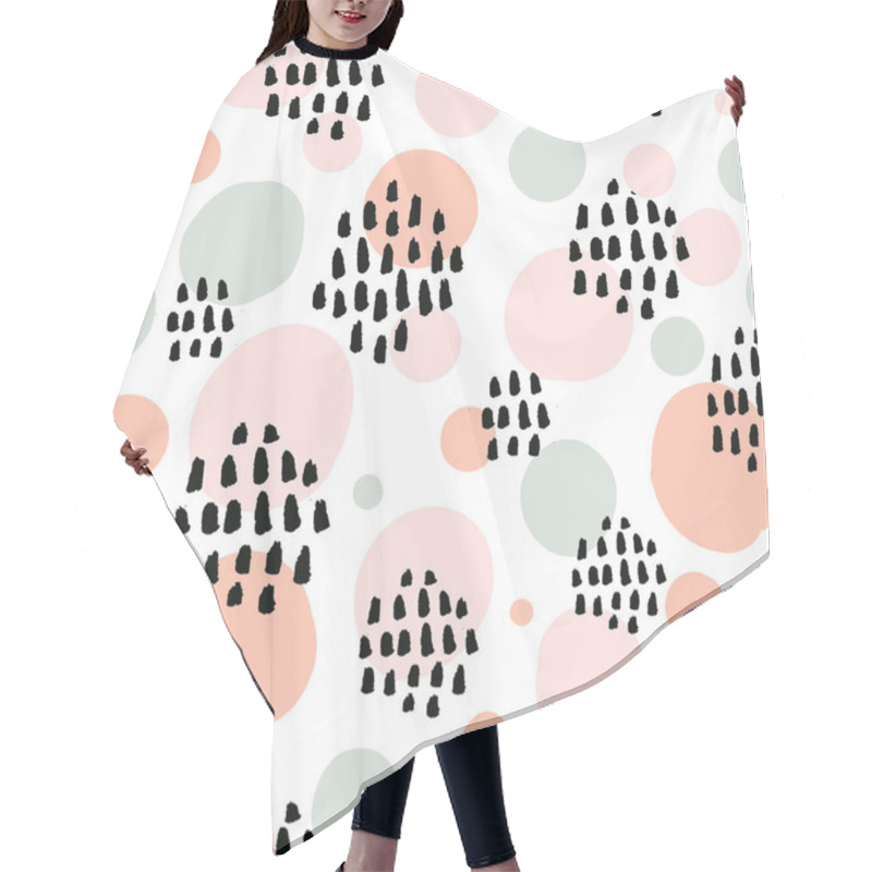 Personality  Abstract Pastel Seamless Pattern Hair Cutting Cape