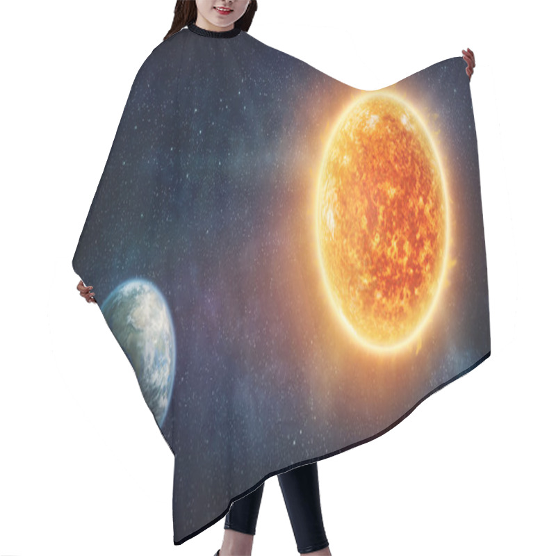 Personality  Planet Earth And Sun Hair Cutting Cape