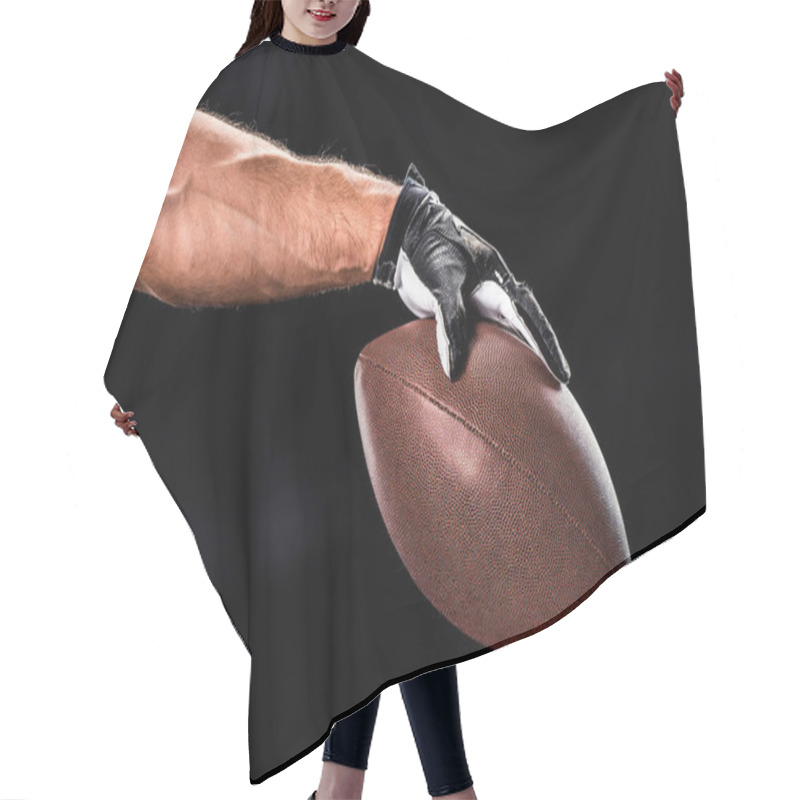 Personality  Football Player Holding Ball  Hair Cutting Cape