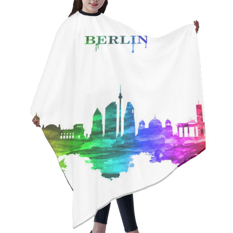 Personality  Portrait Rainbow Skyline Of Berlin, Capital Of Germany Hair Cutting Cape